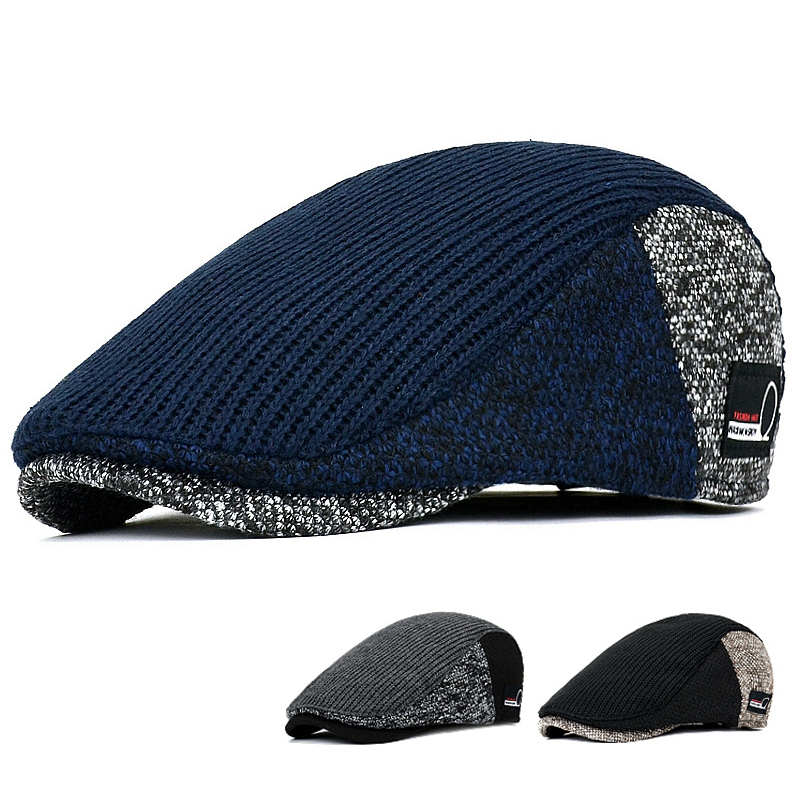 Dad Hat Cotton - Men Newsboy Hats Thick Autumn Winter
