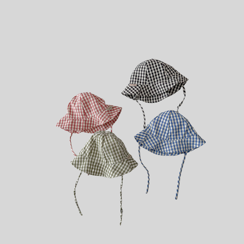 Ins Style Plaid Baby Bucket Ha - Bucket Hat Cotton review and price